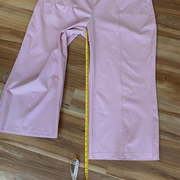 Old Navy Pants Womens 4XL Pink Wide-Leg High Rise Pockets Cotton Rayon NWT - Picture 6 of 11